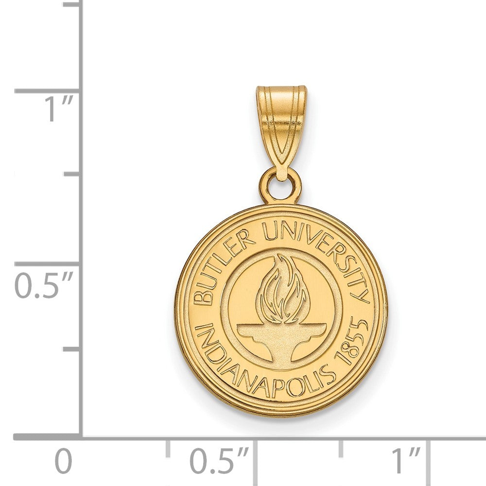 Vergoldet Sterlingsilber Logoart Butler University Mittel Wappen Anhänger