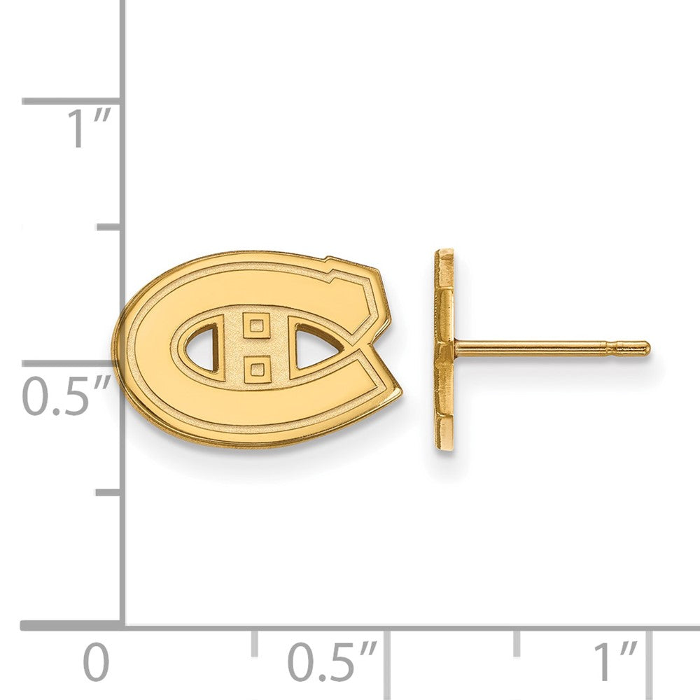 14K Gelbgold Nhl Logoart Montreal Canadiens Extra Klein Ohrstecker