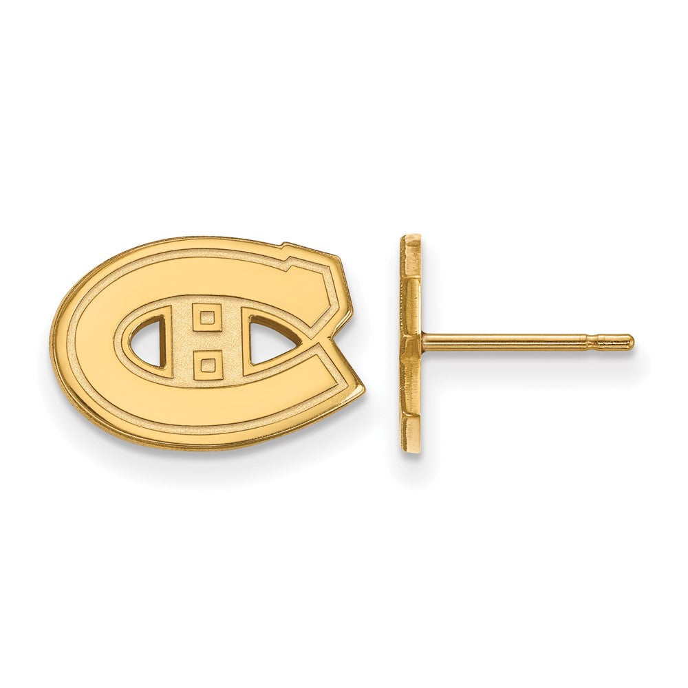 10K Gelbgold Nhl Logoart Montreal Canadiens Extra Klein Ohrstecker