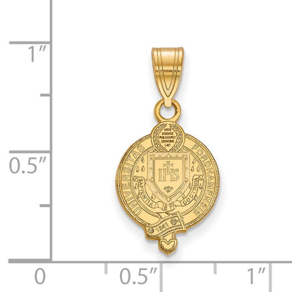 Vergoldet Sterlingsilber Logoart Fordham University Mittel Wappen Anhänger