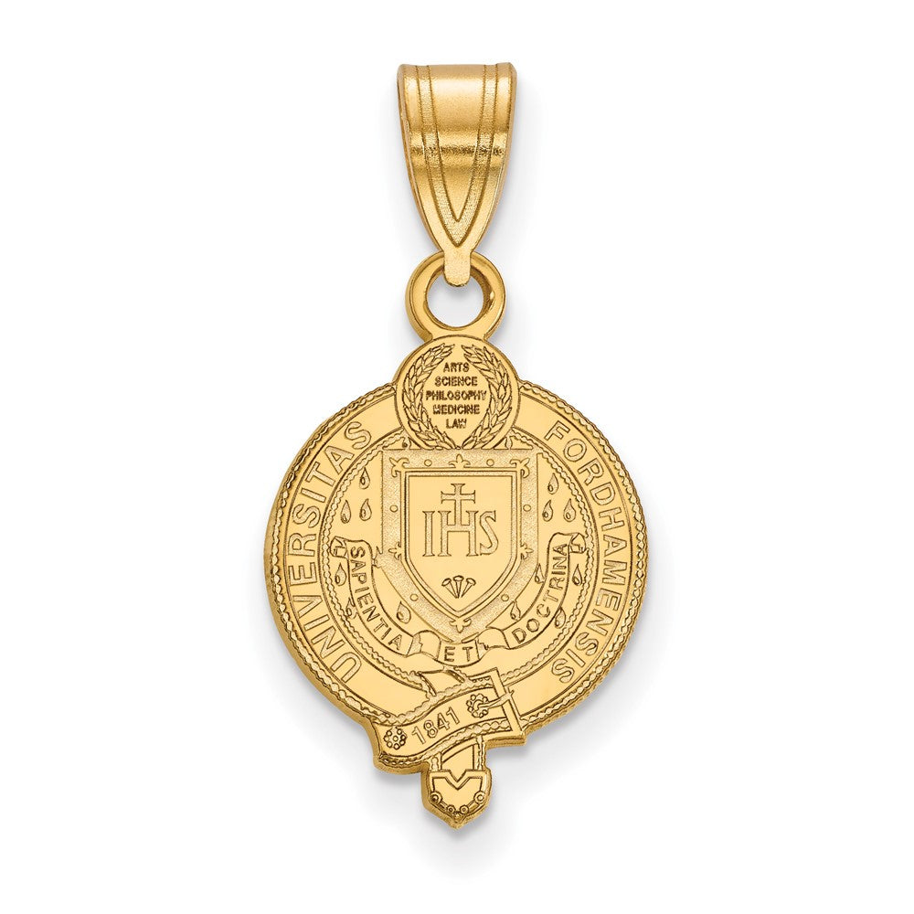 Vergoldet Sterlingsilber Logoart Fordham University Mittel Wappen Anhänger