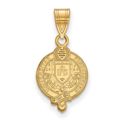 Vergoldet Sterlingsilber Logoart Fordham University Mittel Wappen Anhänger