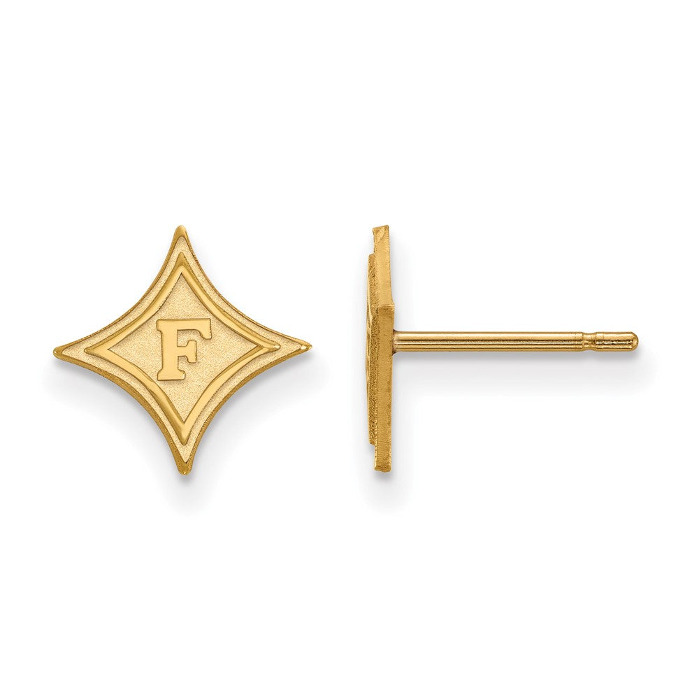 14K Gelbgold Logoart Furman University Extra Klein Ohrstecker