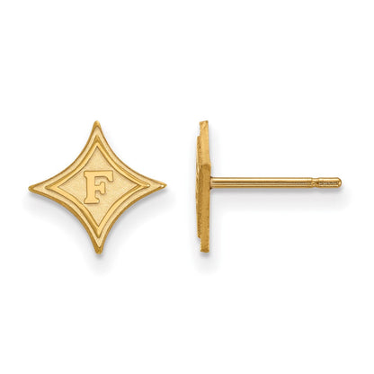 14K Gelbgold Logoart Furman University Extra Klein Ohrstecker