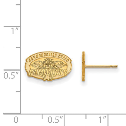 10K Gelbgold Logoart Jacksonville State University Extra Klein Ohrstecker