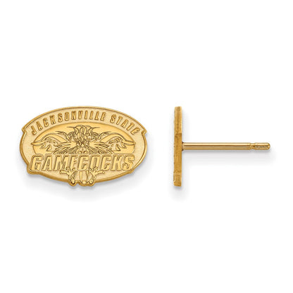 10K Gelbgold Logoart Jacksonville State University Extra Klein Ohrstecker