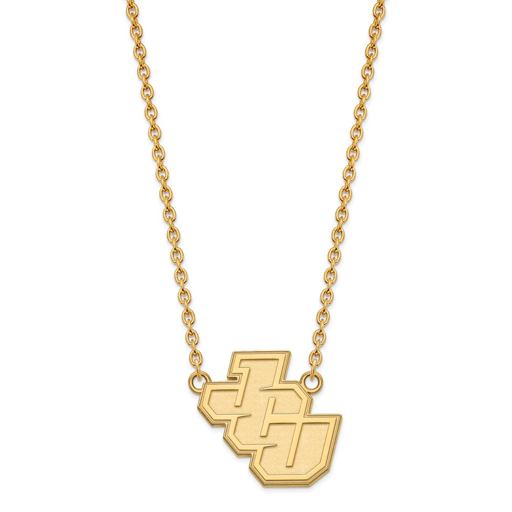 10K Gelbgold Logoart John Carroll University Groß Anhänger 18 Zoll Halskette