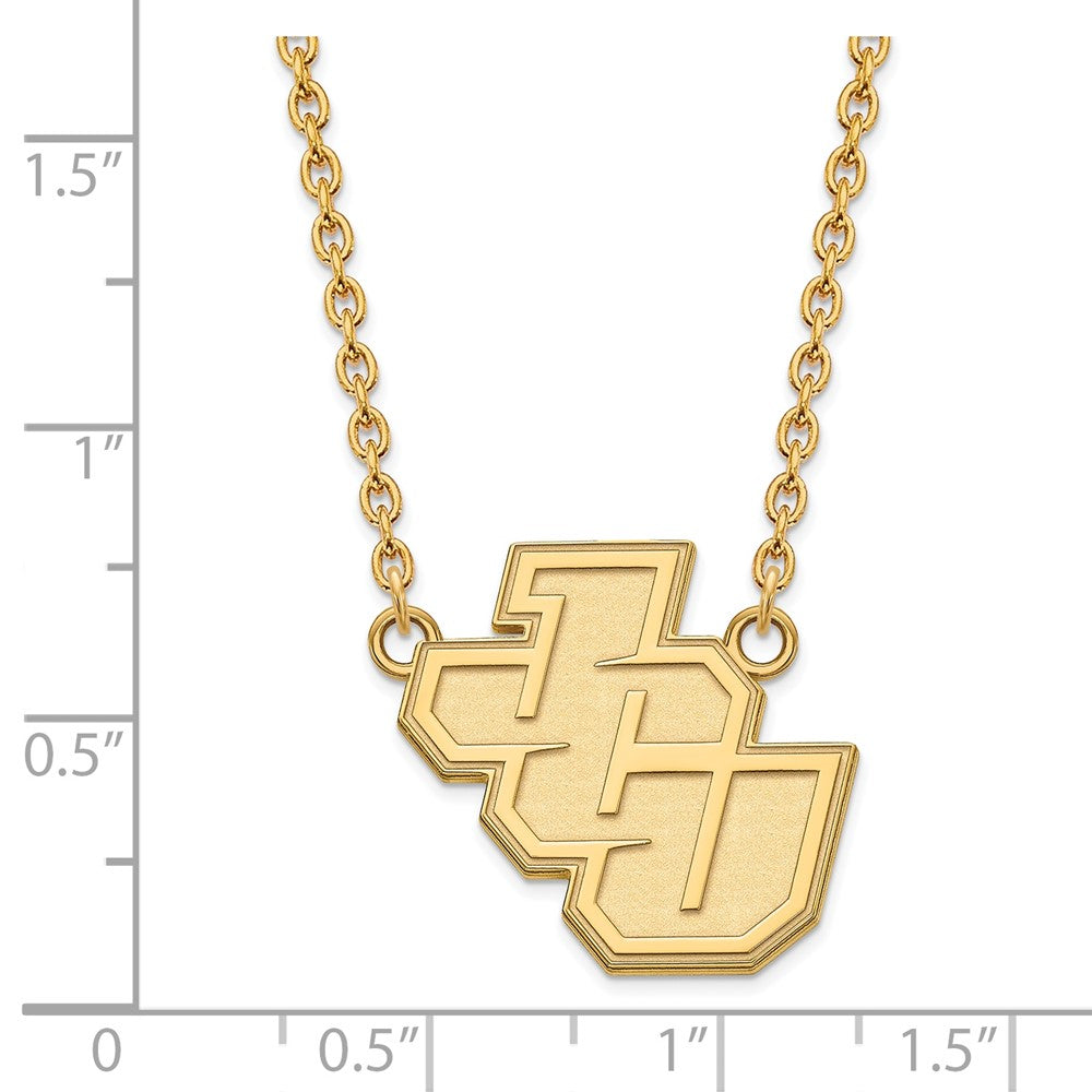 14K Gelbgold Logoart John Carroll University Groß Anhänger 18 Zoll Halskette