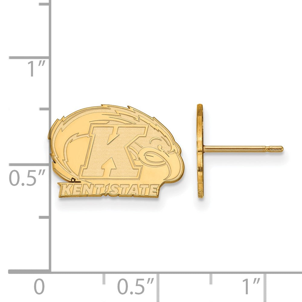 Vergoldet Sterlingsilber Logoart Kent State University Extra Klein Ohrstecker