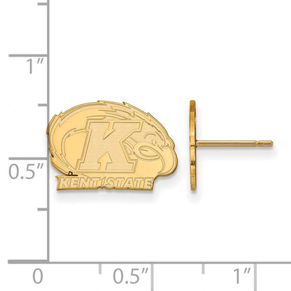 Vergoldet Sterlingsilber Logoart Kent State University Extra Klein Ohrstecker