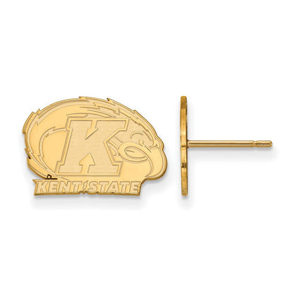Vergoldet Sterlingsilber Logoart Kent State University Extra Klein Ohrstecker