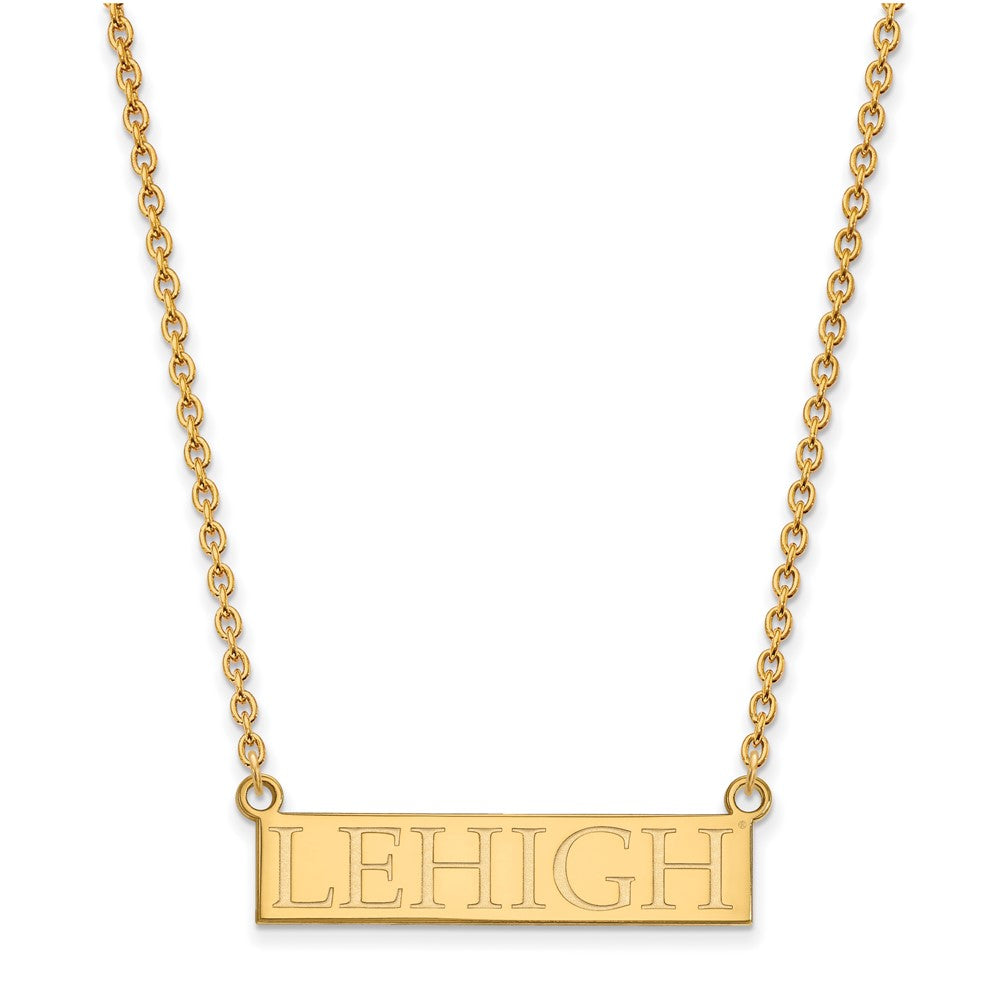 14K Gelbgold Logoart Lehigh University Groß Stab Anhänger 18 Zoll Halskette