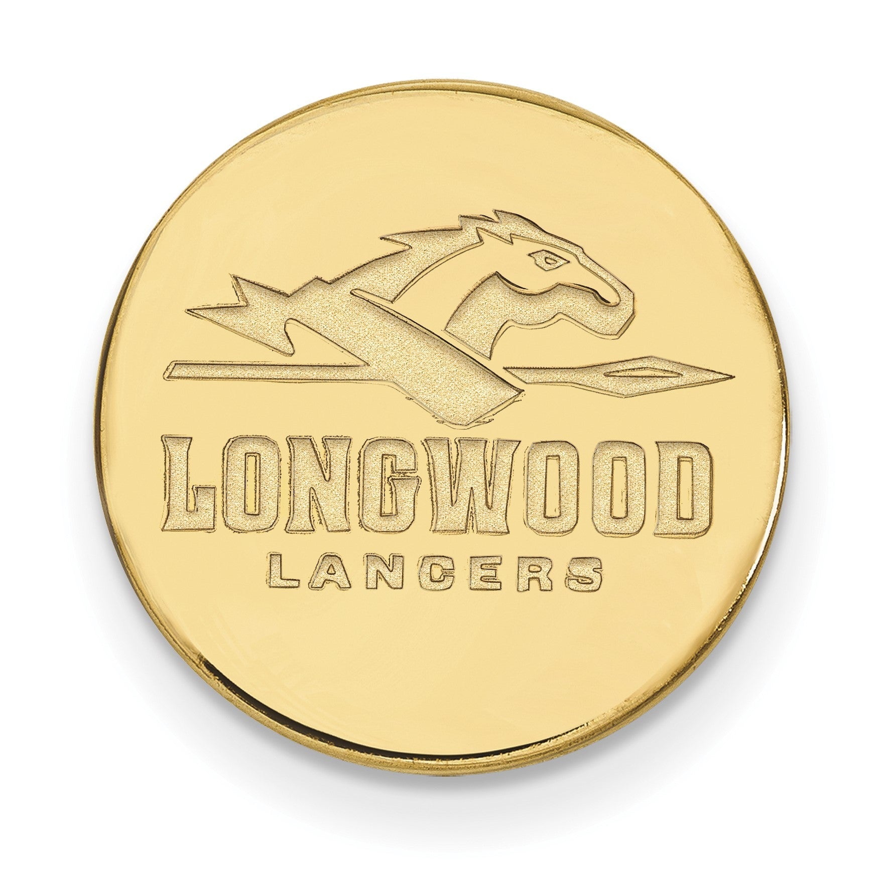 14K Gelbgold Gold Logoart Longwood University Lancers Anstecknadel