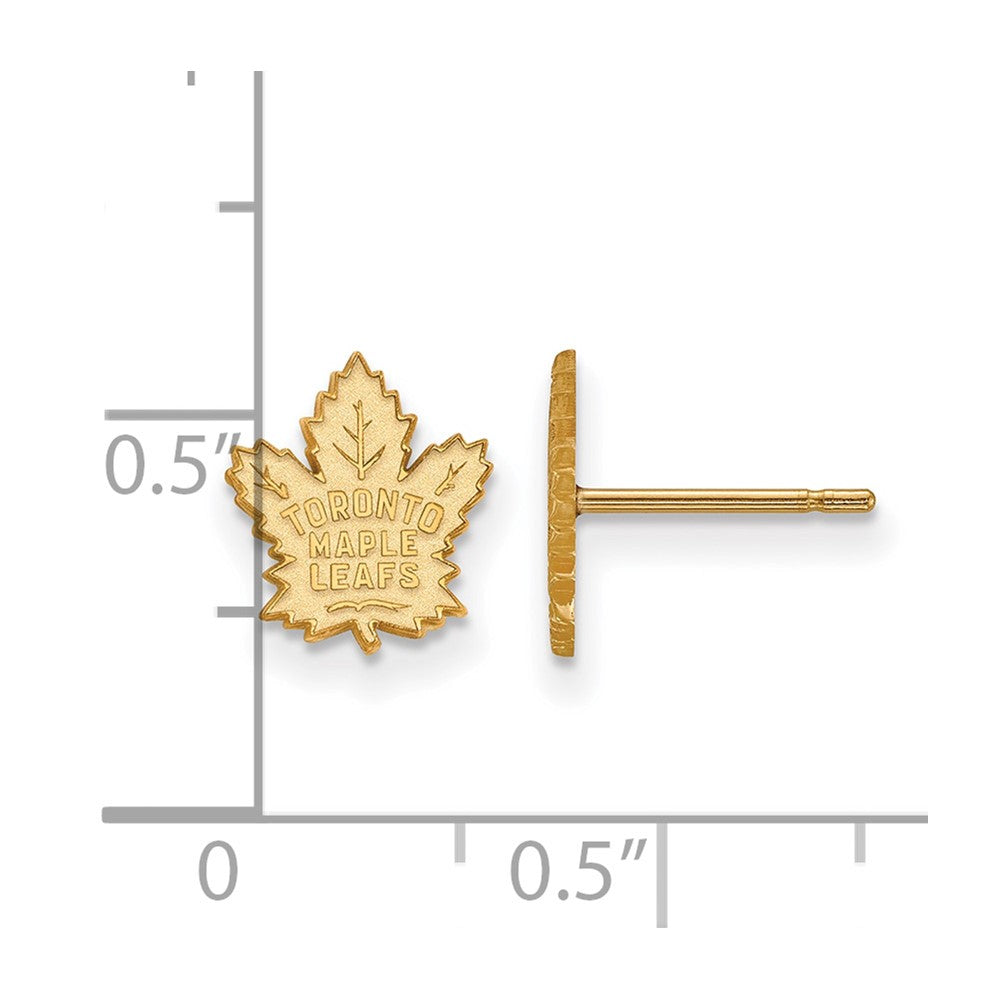 10K Gelbgold Nhl Logoart Toronto Maple Leafs Extra Klein Ohrstecker