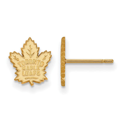 14K Gelbgold Nhl Logoart Toronto Maple Leafs Extra Klein Ohrstecker