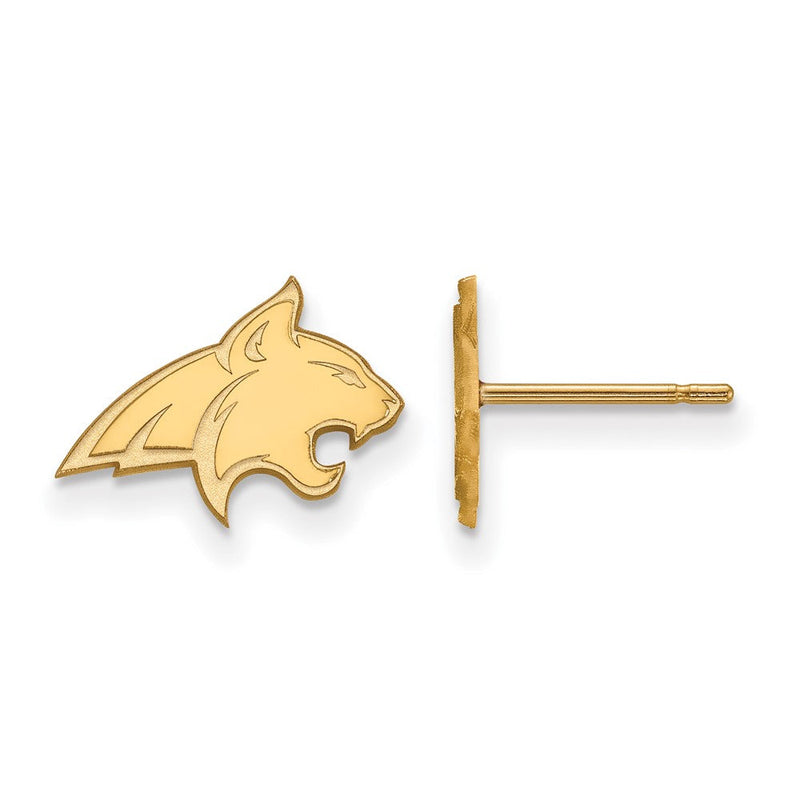 Vergoldet Sterlingsilber Logoart Montana State University Bobcat Extra Klein Ohrstecker