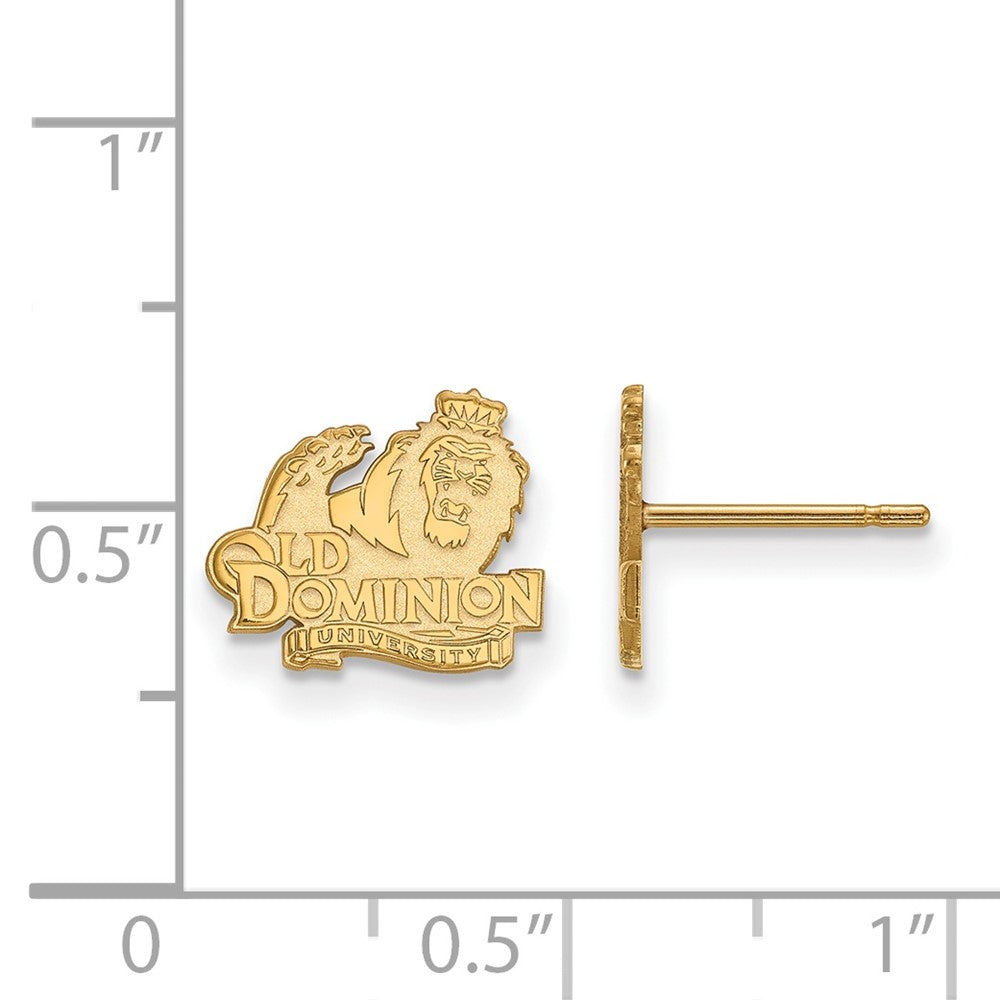 10K Gelbgold Logoart Old Dominion University Extra Klein Ohrstecker