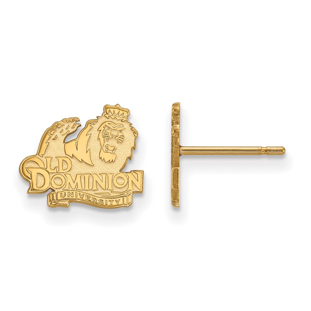 10K Gelbgold Logoart Old Dominion University Extra Klein Ohrstecker