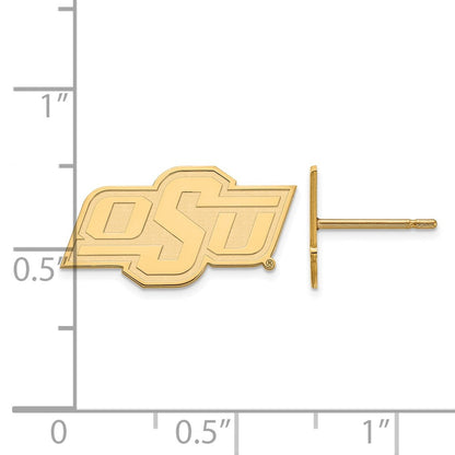 Vergoldet Sterlingsilber Logoart Oklahoma State University O S U Extra Klein Ohrstecker