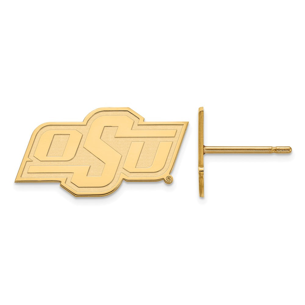 Vergoldet Sterlingsilber Logoart Oklahoma State University O S U Extra Klein Ohrstecker
