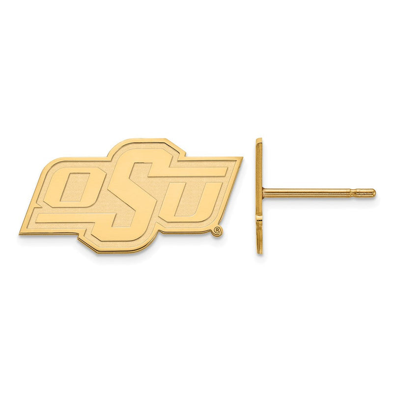 Vergoldet Sterlingsilber Logoart Oklahoma State University O S U Extra Klein Ohrstecker