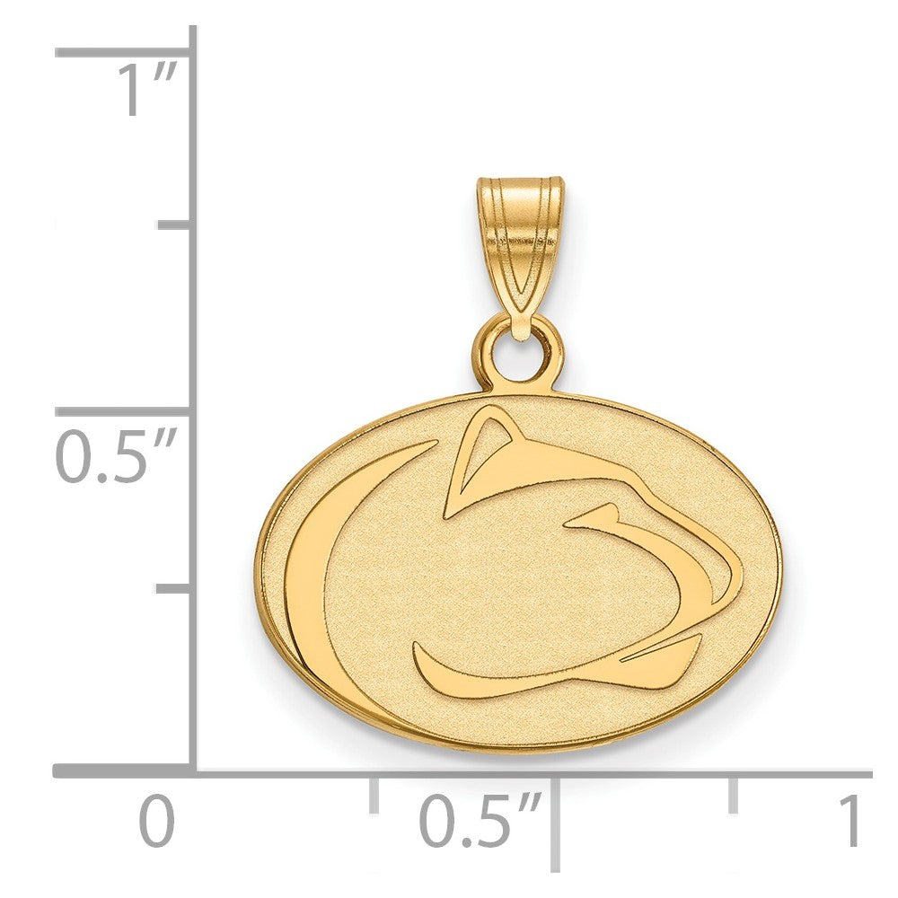 10K Gelbgold Logoart Penn State University Löwe Klein Anhänger