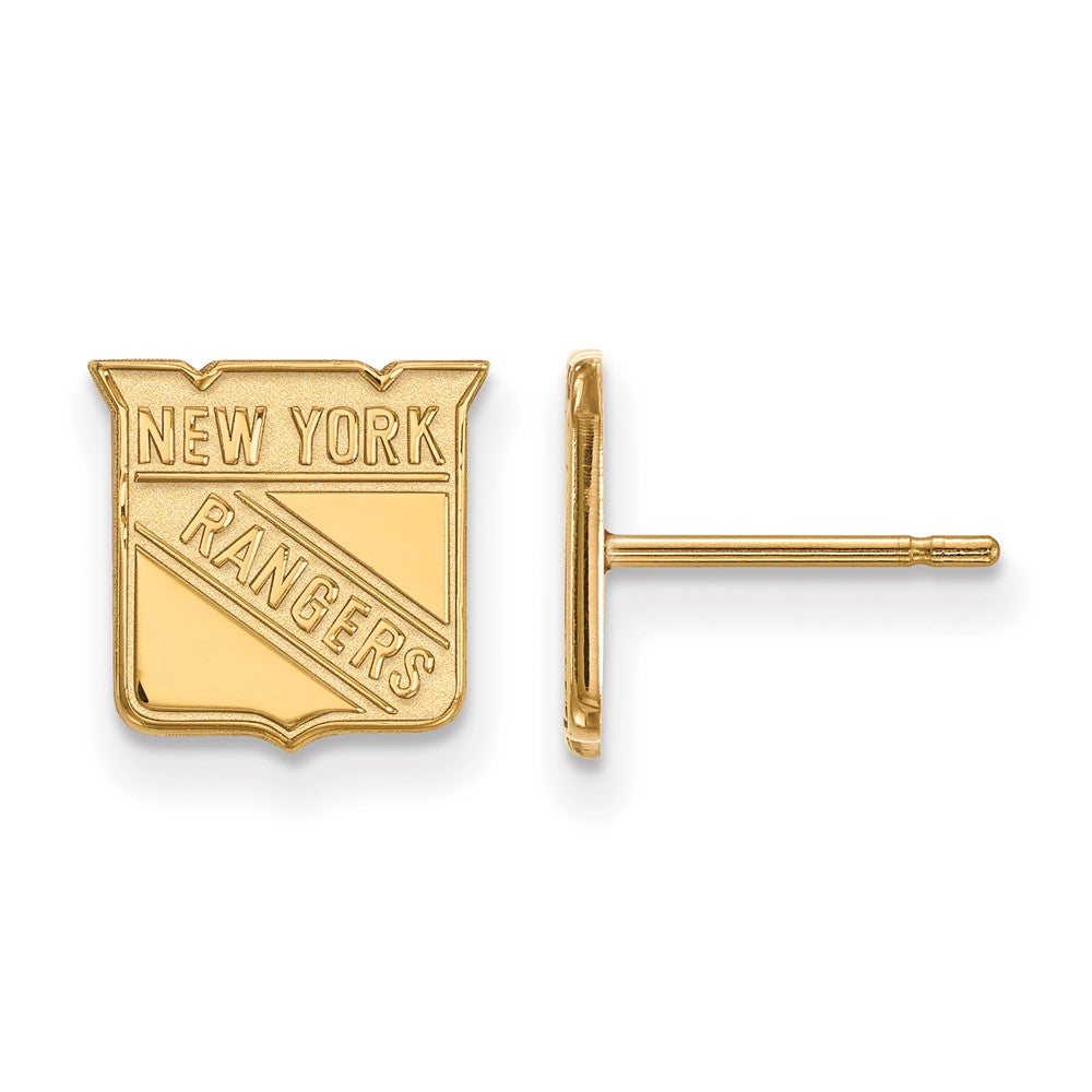 14K Gelbgold Nhl Logoart New York Rangers Extra Klein Ohrstecker