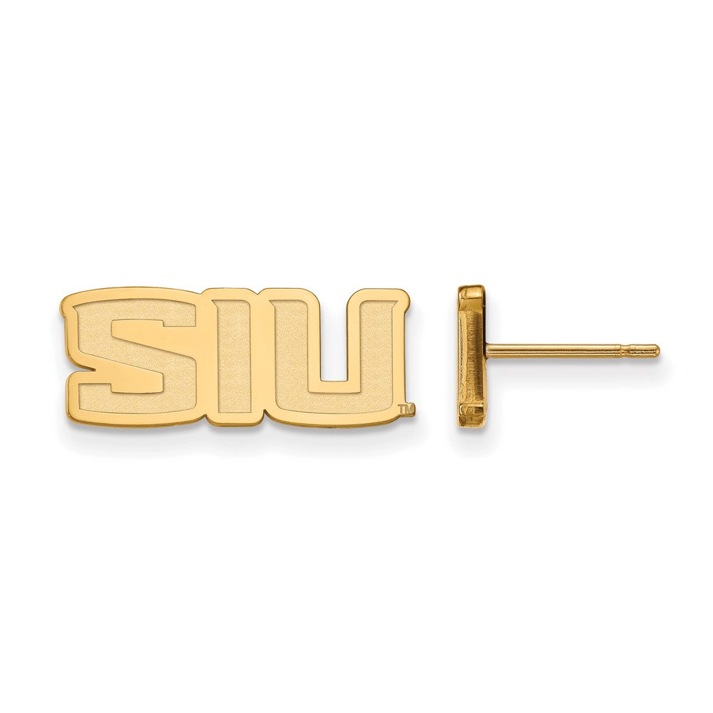 10K Gelbgold Logoart Southern Illinois University S I U Extra Klein Ohrstecker