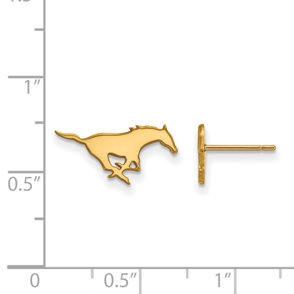 Vergoldet Sterlingsilber Logoart Southern Methodist University Mustang Extra Klein Ohrstecker