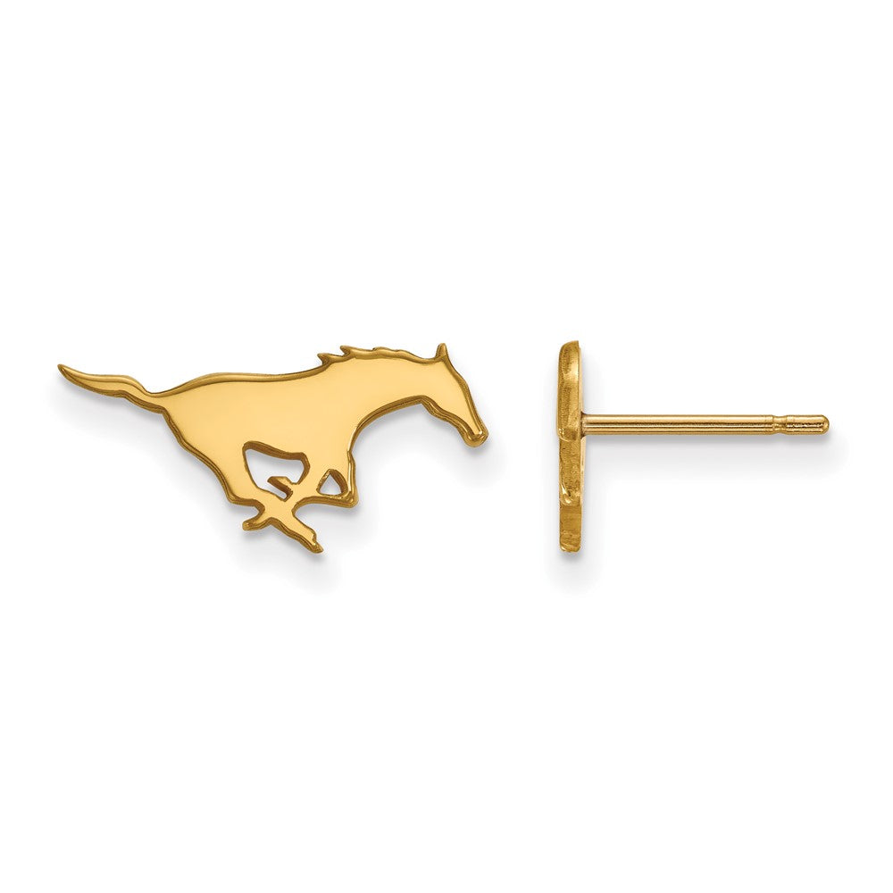 Vergoldet Sterlingsilber Logoart Southern Methodist University Mustang Extra Klein Ohrstecker