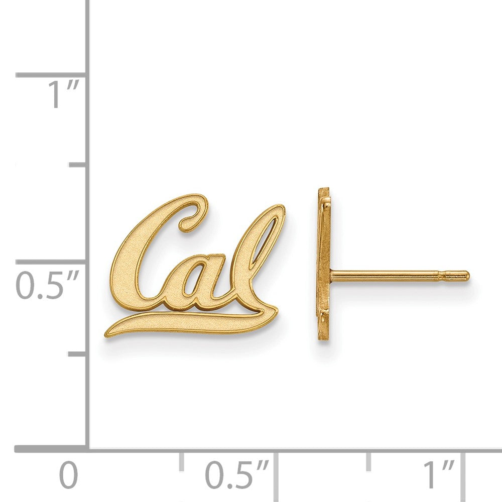 14K Gelbgold Logoart University Of California Berkeley Extra Klein Ohrstecker
