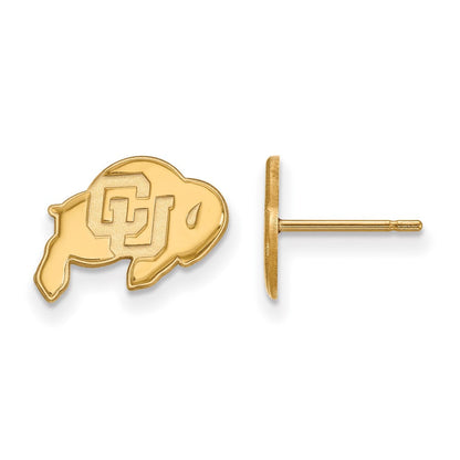 10K Gelbgold Logoart University Of Colorado Buffalo Extra Klein Ohrstecker