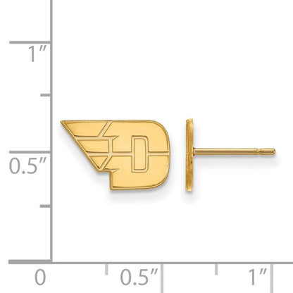 10K Gelbgold Logoart University Of Dayton Extra Klein Ohrstecker