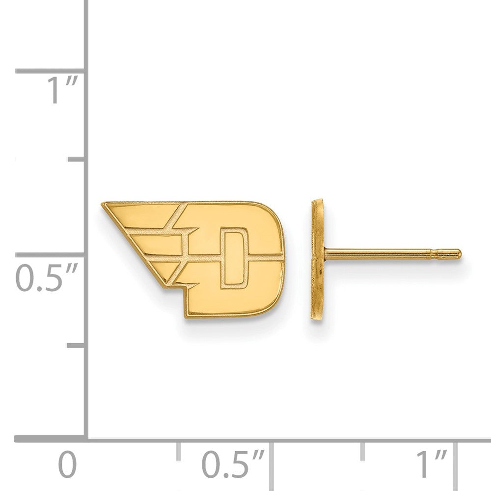 14K Gelbgold Logoart University Of Dayton Extra Klein Ohrstecker