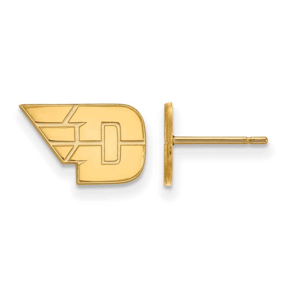 10K Gelbgold Logoart University Of Dayton Extra Klein Ohrstecker