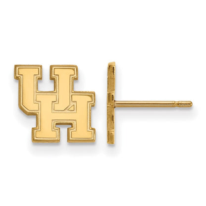 10K Gelbgold Logoart University Of Houston U H Extra Klein Ohrstecker