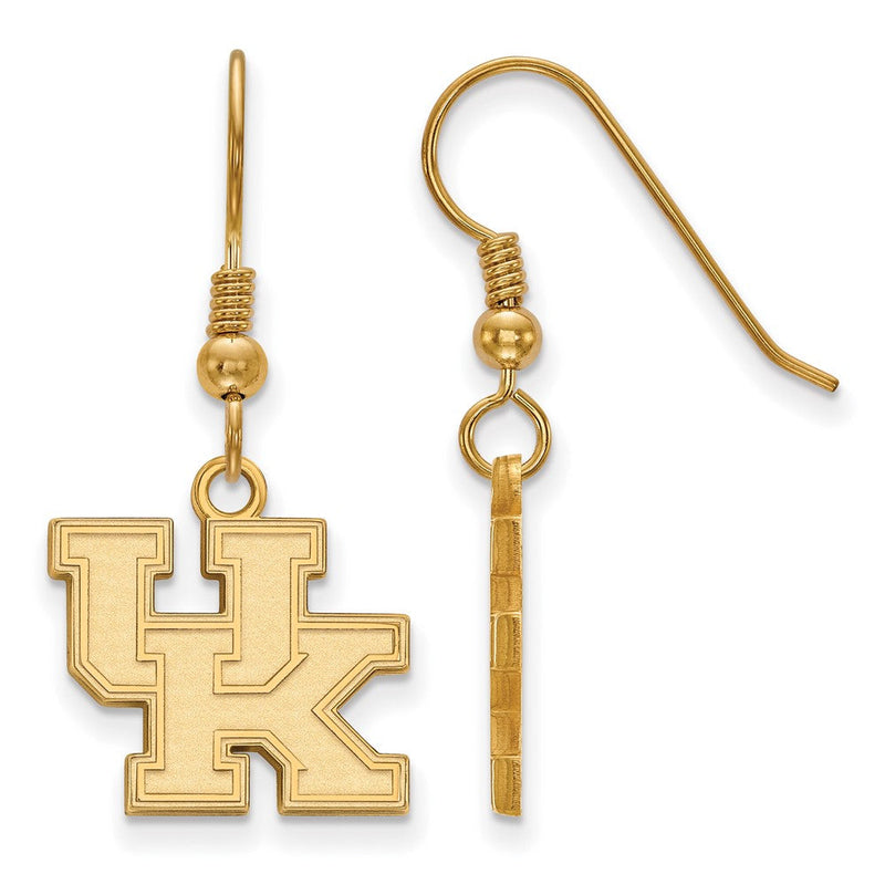 Vergoldet Sterlingsilber Logoart University Of Kentucky U K Klein Hängend Draht Ohrringe