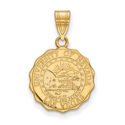 Vergoldet Sterlingsilber Logoart University Of Nevada Las Vegas Mittel Wappen Anhänger