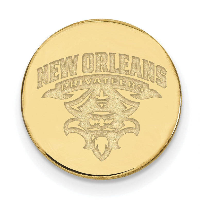 14K Gelbgold Gold Logoart University Of New Orleans U-n-o Anstecknadel