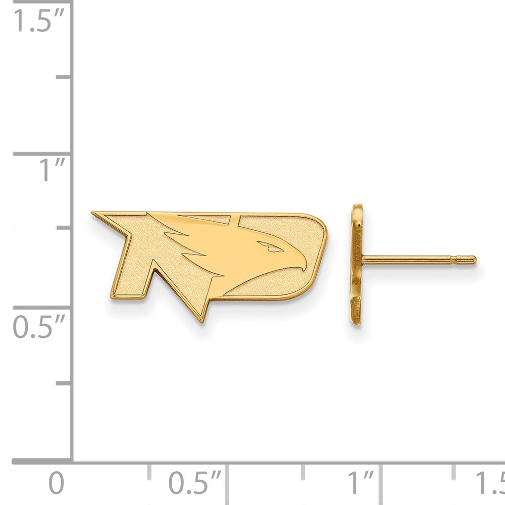10K Gelbgold Logoart University Of North Dakota Extra Klein Ohrstecker