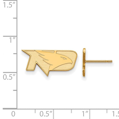 10K Gelbgold Logoart University Of North Dakota Extra Klein Ohrstecker