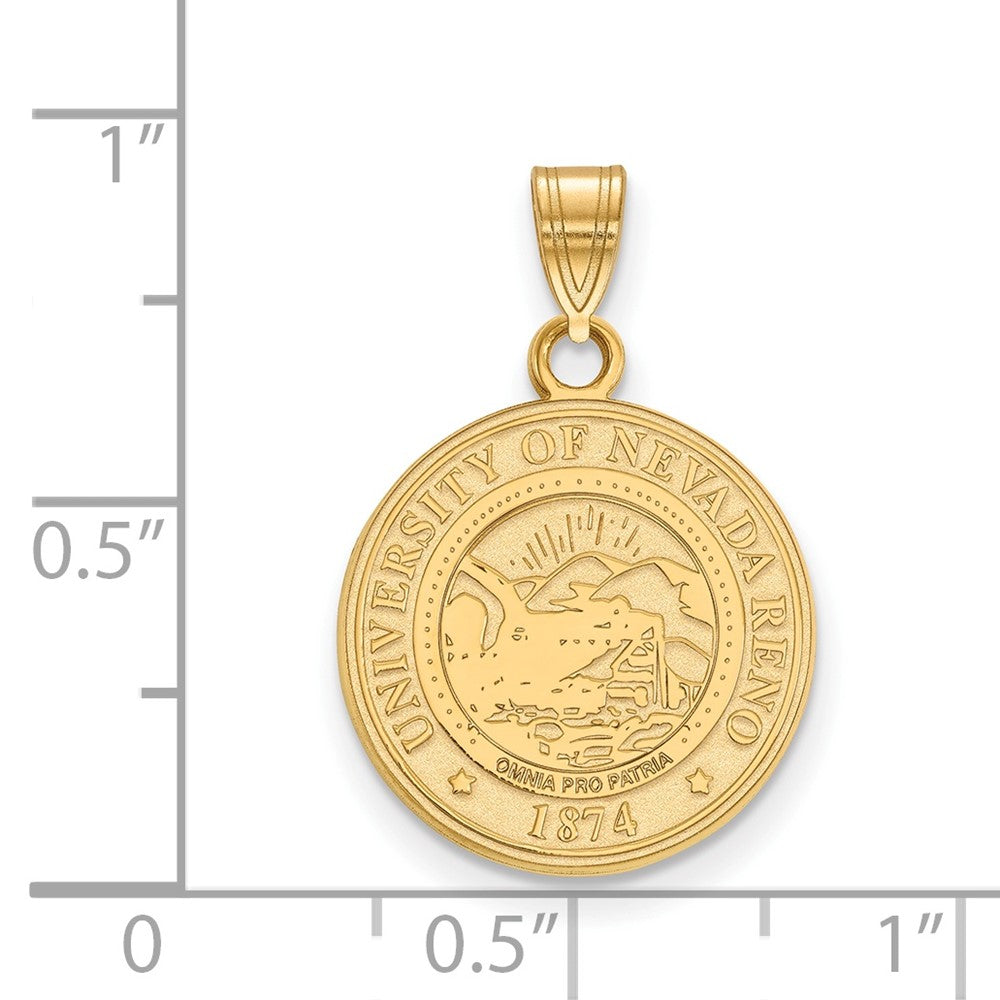 Vergoldet Sterlingsilber Logoart University Of Nevada Reno Mittel Wappen Anhänger