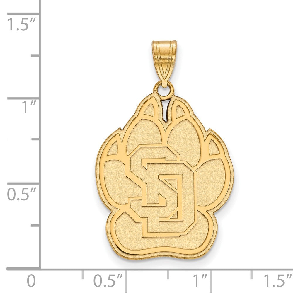 10K Gelbgold Logoart University Of South Dakota Extra Groß Anhänger
