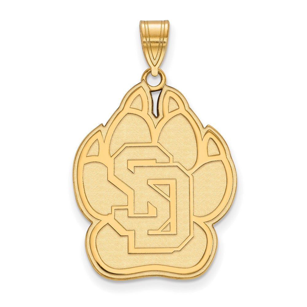 10K Gelbgold Logoart University Of South Dakota Extra Groß Anhänger