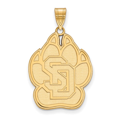 10K Gelbgold Logoart University Of South Dakota Extra Groß Anhänger