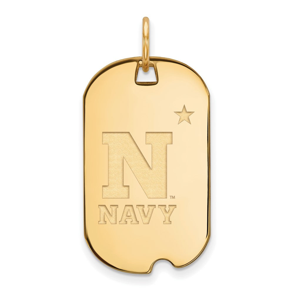 Vergoldet Sterlingsilber Logoart Us Naval Akademie Klein Erkennungsmarke Anhänger