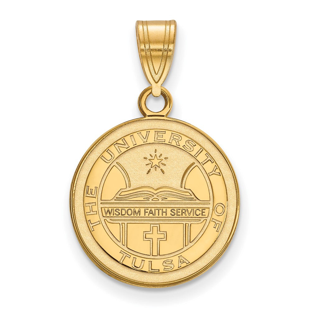 Vergoldet Sterlingsilber Logoart University Of Tulsa Mittel Wappen Anhänger