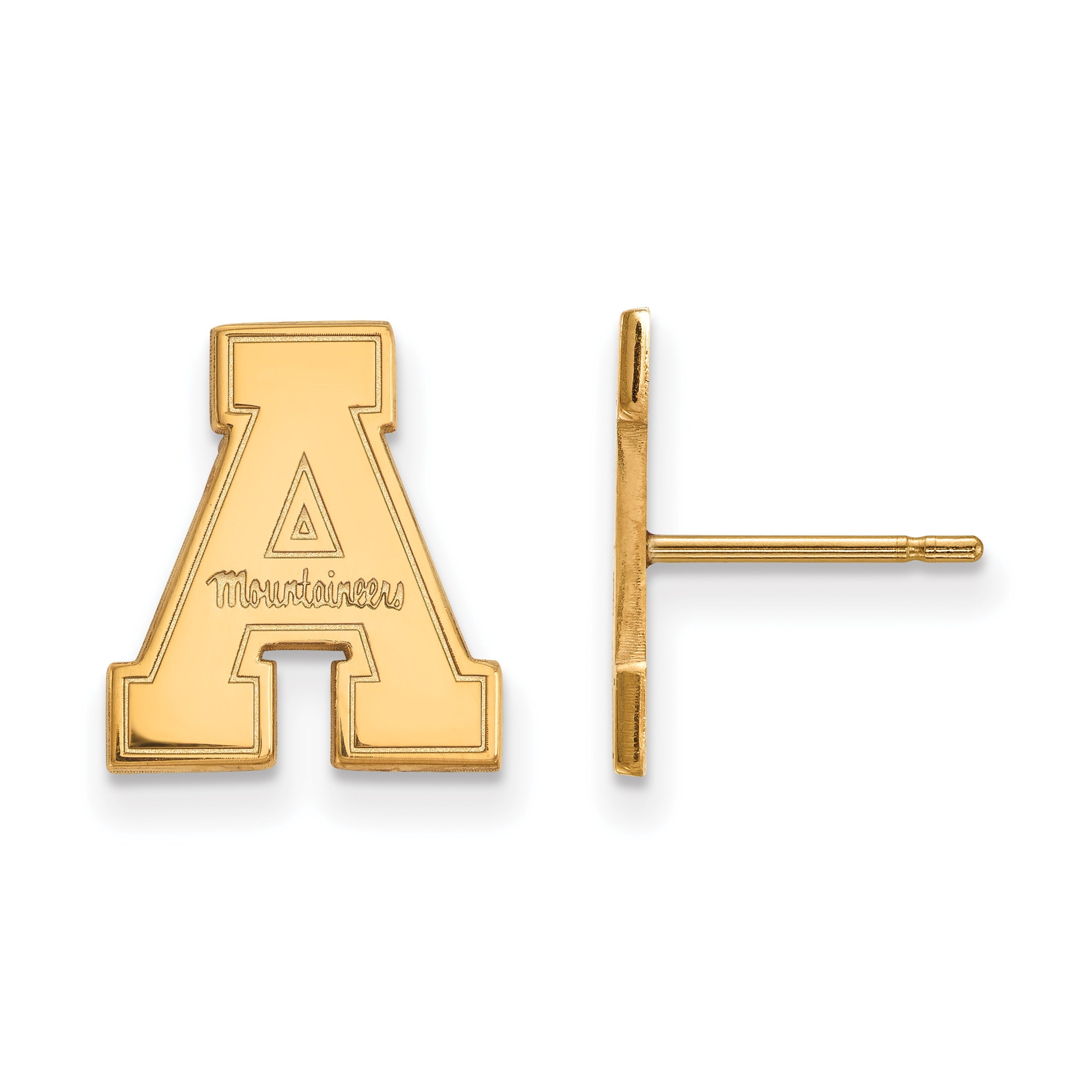 Vergoldet Sterlingsilber Logoart Appalachian State University Klein Ohrstecker