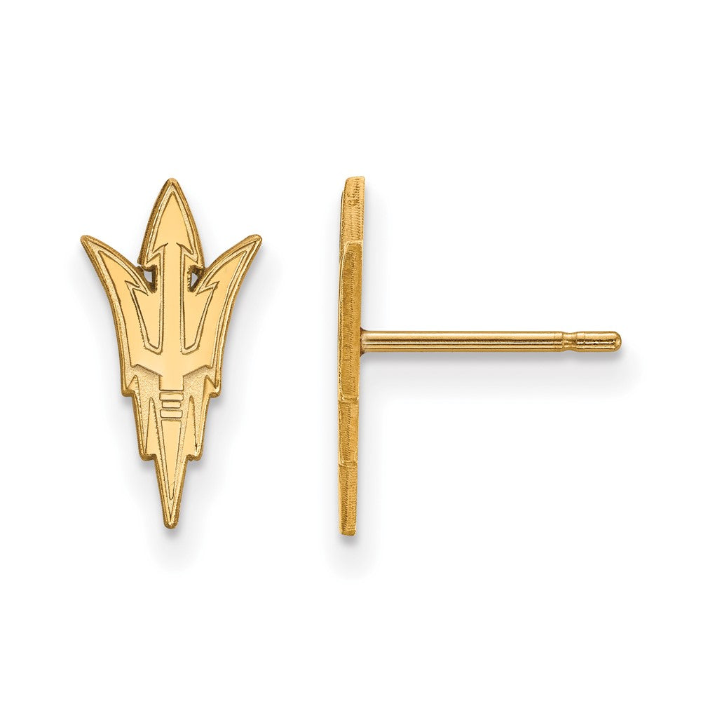 Vergoldet Sterlingsilber Logoart Arizona State University Pitchfork Klein Ohrstecker