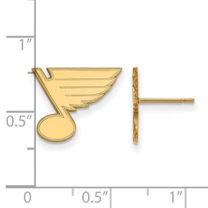 10K Gelbgold Nhl Logoart St. Louis Blues Klein Ohrstecker